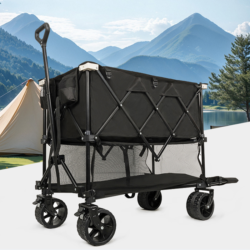 عربة عالمية قابلة للطي ذات طابقين